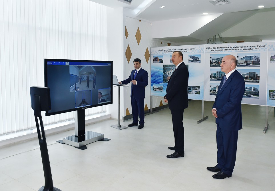Президент Азербайджана принял участие в открытии очередного Центра Службы “ASAN“ в Баку