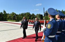 В Баку состоялась церемония официальной встречи президента Совета Европейского Союза (ФОТО)