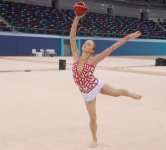 В Национальной гимнастической арене в Баку прошла контрольная тренировка азербайджанских и зарубежных спортсменок (ФОТО)