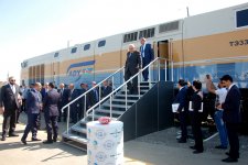 Баку принял первый поезд по Транскаспийскому транспортному маршруту  (ФОТО)