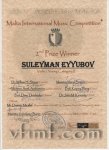 Молодой азербайджанский скрипач успешно выступил на конкурсе на Мальте