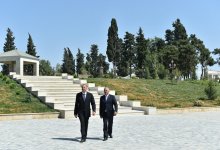 Президент Ильхам Алиев принял участие в открытии парка-бульвара им. Гейдара Алиева в городе Гектепе