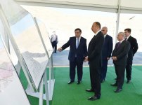 Ильхам Алиев принял участие в церемонии подачи воды для орошения из канала Тахтакерпю-Джейранбатан (ФОТО)