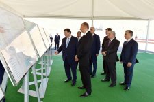 Ильхам Алиев принял участие в церемонии подачи воды для орошения из канала Тахтакерпю-Джейранбатан (ФОТО)