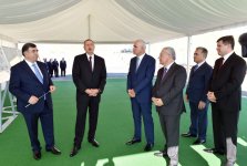 Ильхам Алиев принял участие в церемонии подачи воды для орошения из канала Тахтакерпю-Джейранбатан (ФОТО)