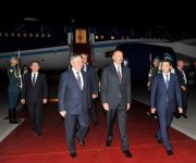President Ilham Aliyev arrived in Astana for a working visit (PHOTO)