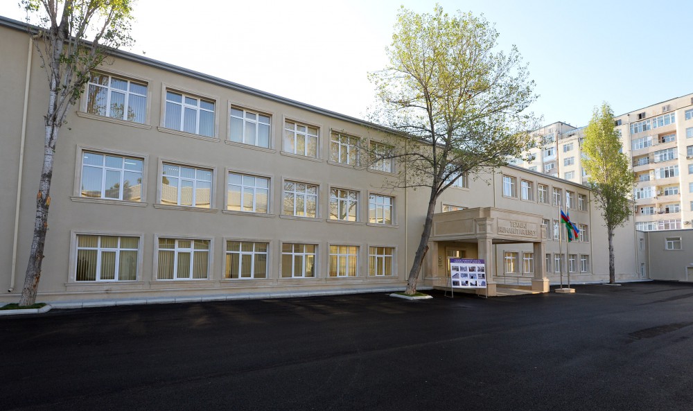Azerbaijani president reviews Technical and Humanitarian Lyceum after repair
