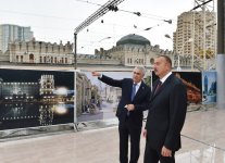 Azerbaijani president attends ceremony to see off first train on Baku-Sumgayit route