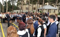 President Ilham Aliyev reviews school No. 148 after reconstruction in Baku