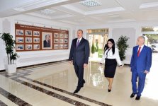 President Ilham Aliyev reviews school No. 148 after reconstruction in Baku