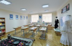 President Ilham Aliyev reviews school No. 148 after reconstruction in Baku