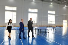 President Ilham Aliyev reviews school No. 148 after reconstruction in Baku