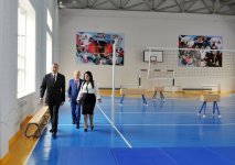 President Ilham Aliyev reviews school No. 148 after reconstruction in Baku