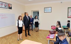 President Ilham Aliyev reviews school No. 148 after reconstruction in Baku