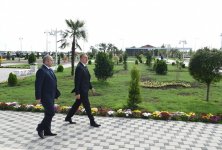 Президент Ильхам Алиев принял участие в открытии Площади флага в Кюрдамире