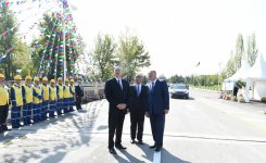 Президент Ильхам Алиев принял участие в открытии автодороги Гекчай-Уджар (ФОТО)