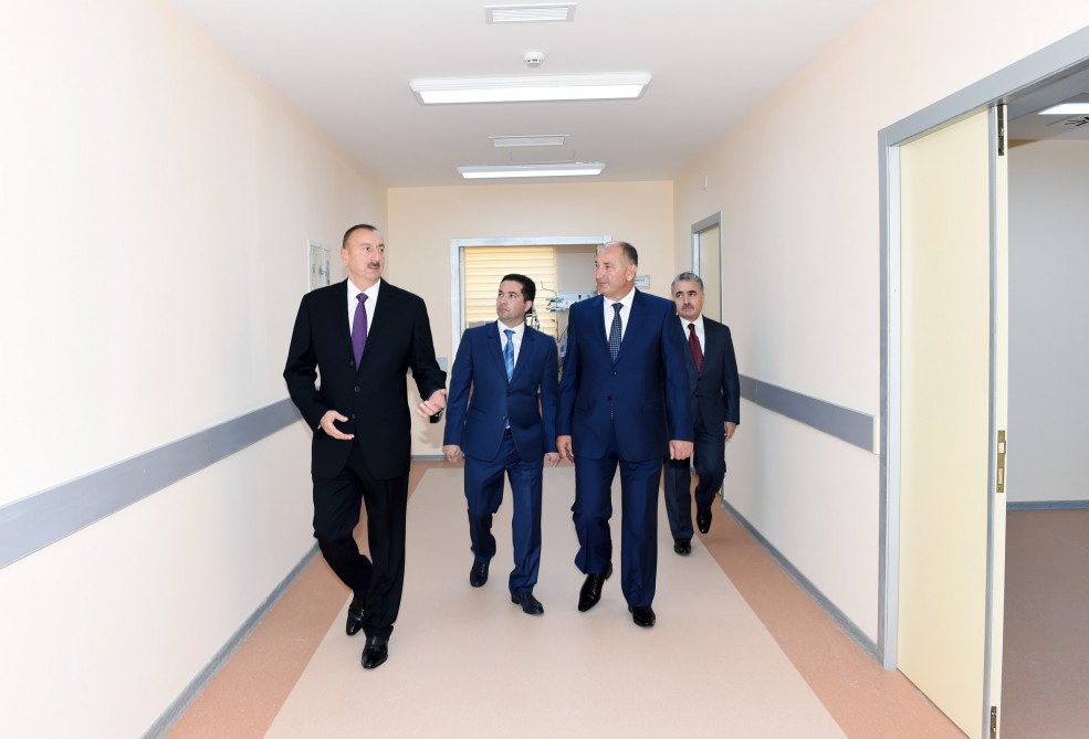 President Aliyev attends opening of new building of Ujar district Central Hospital