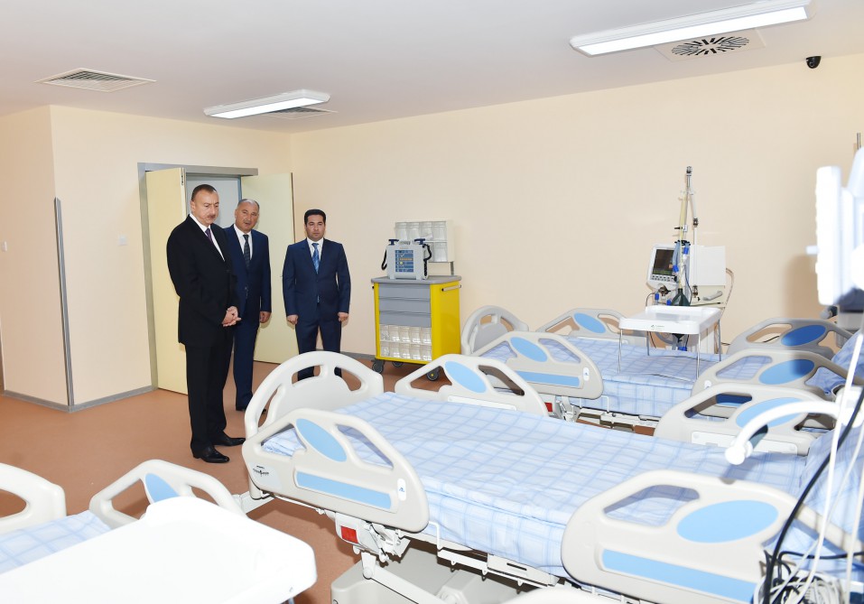 President Aliyev attends opening of new building of Ujar district Central Hospital