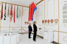 Ilham Aliyev reviews Flag Square in Goychay (PHOTO)