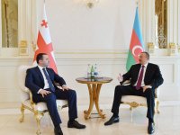 Президент Ильхам Алиев принял премьера Грузии
