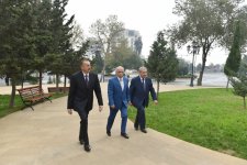 Президент Ильхам Алиев принял участие в открытии ряда новых дорог и парков в Баку