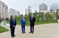 Президент Ильхам Алиев принял участие в открытии ряда новых дорог и парков в Баку