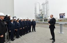 Ilham Aliyev launches new installations in Ethylene and Polyethylene Plant in Sumgayit