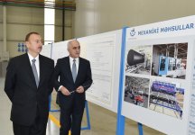 Президент Ильхам Алиев принял участие в открытии завода технического оборудования в Сумгайыте