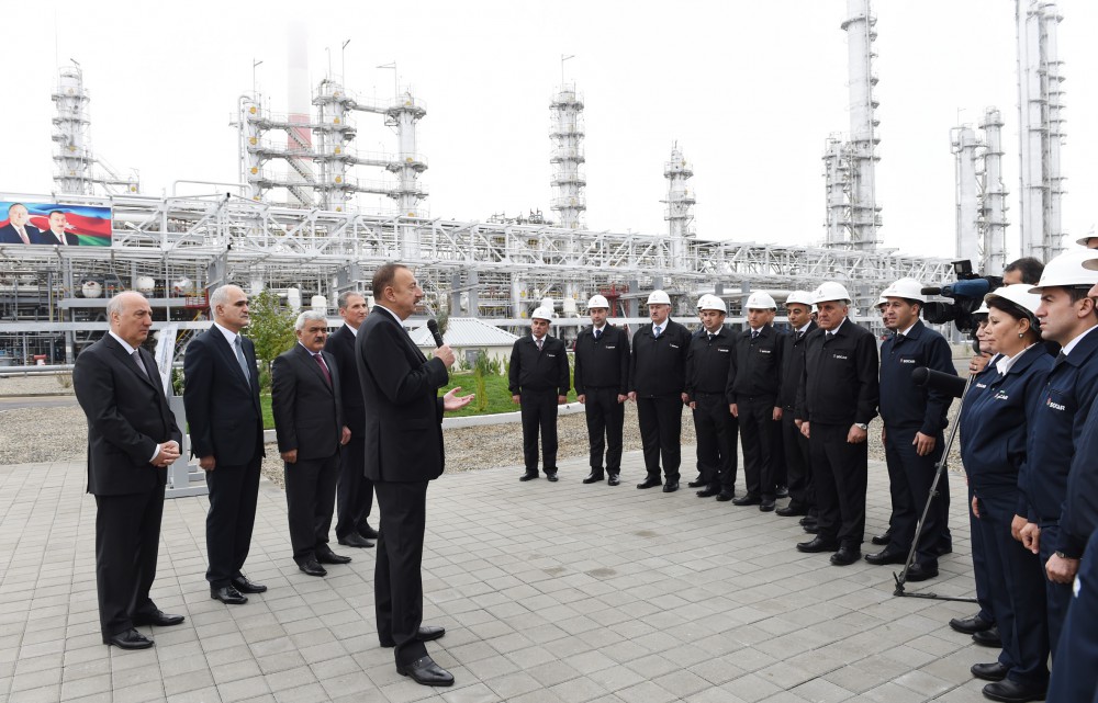 Ilham Aliyev launches new installations in Ethylene and Polyethylene Plant in Sumgayit
