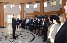 Президент Ильхам Алиев принял участие в открытии Центра Гейдара Алиева в городе Загатала