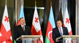 Президенты Азербайджана и Грузии выступили с заявлениями для печати