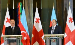Президенты Азербайджана и Грузии выступили с заявлениями для печати