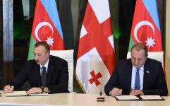 Президенты Азербайджана и Грузии подписали Совместную декларацию (ФОТО)