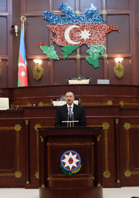 President Aliyev attends first session of new parliament (PHOTO)