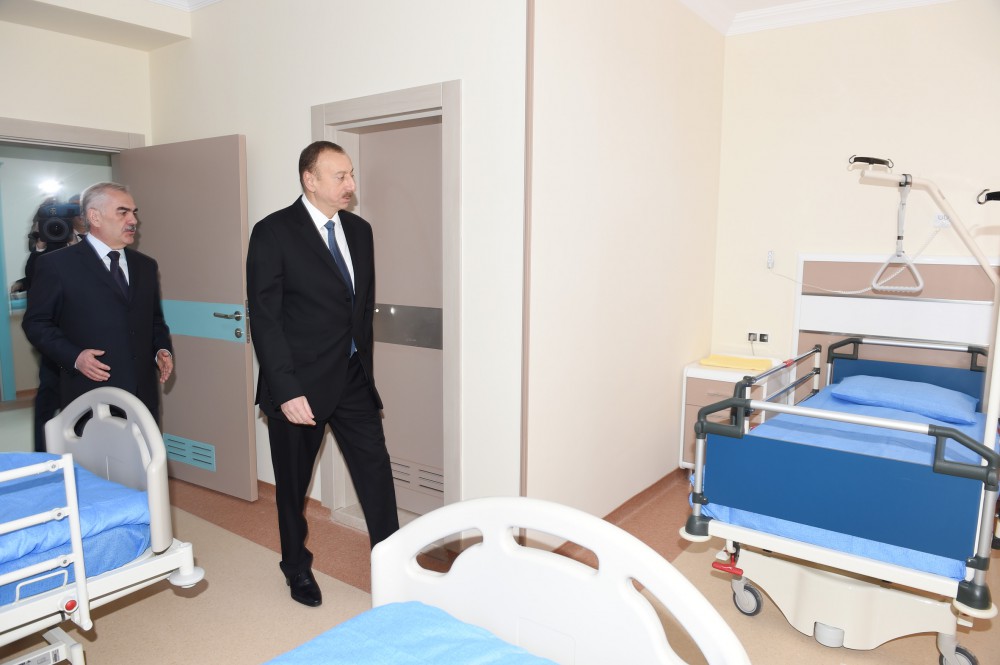Президент Ильхам Алиев принял участие в открытии больницы в Нахчыване (ФОТО)