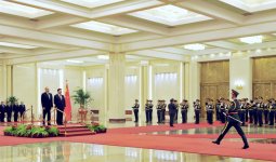 В Пекине состоялась церемония официальной встречи Президента Ильхама Алиева (ФОТО)