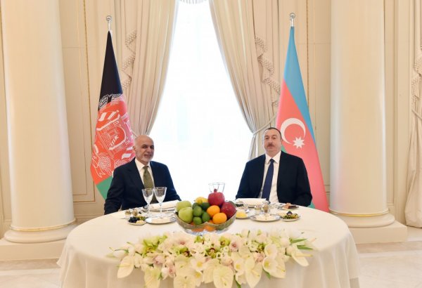 Official dinner reception given in Baku in honor of Afghan president