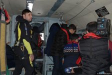 Члены семей пропавших без вести азербайджанских нефтяников приняли участие в поисковой операции (ВИДЕО)(ФОТО)