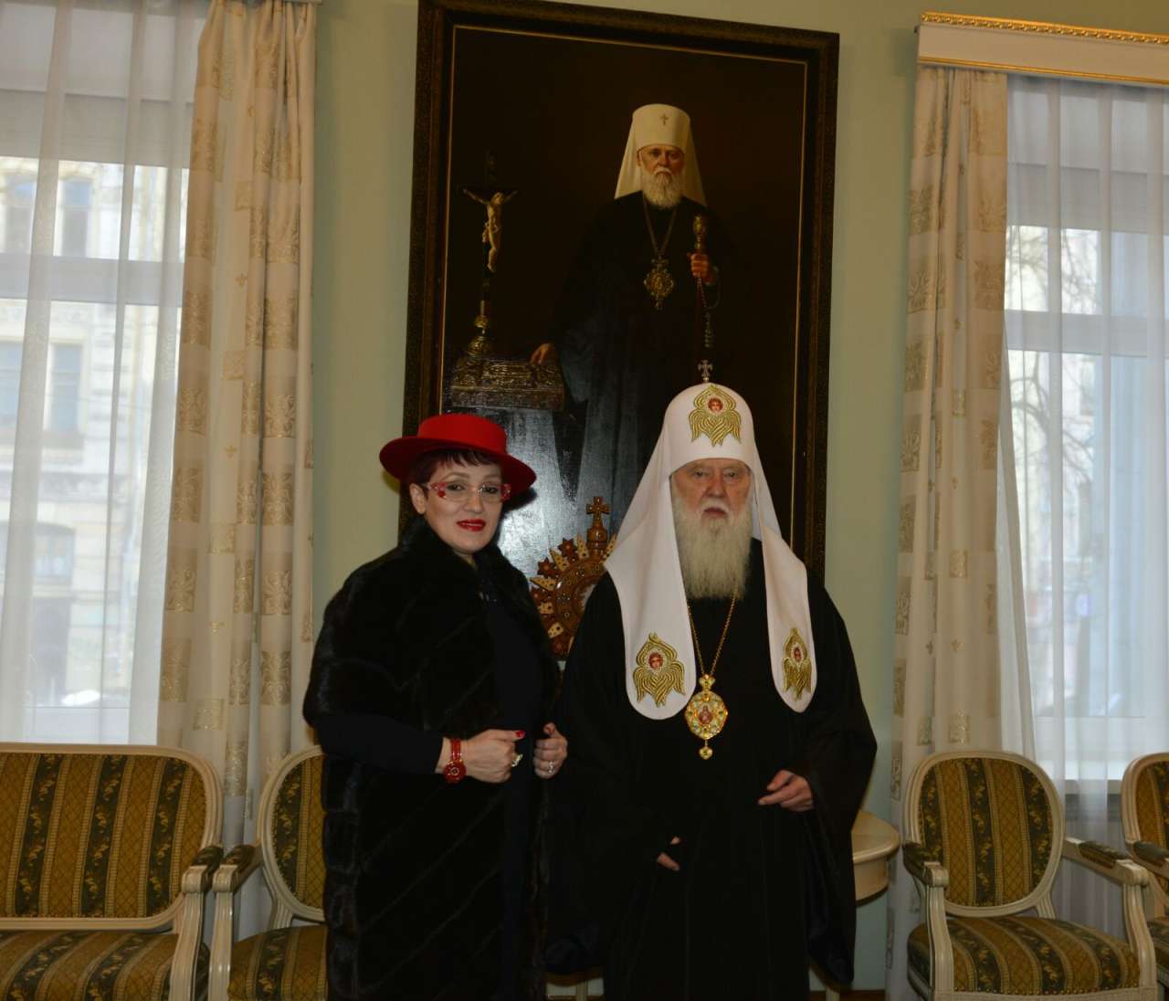 В Киеве прошла встреча Патриарха Филарета с Нуридой Курбановой (ФОТО)