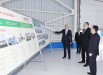 Президент Азербайджана принял участие  в открытии гипсового завода "Yeni Ağdağ" (ФОТО)