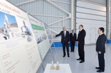 Президент Азербайджана принял участие  в открытии гипсового завода "Yeni Ağdağ" (ФОТО)