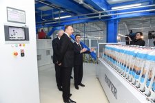 Президент Азербайджана принял участие  в открытии гипсового завода "Yeni Ağdağ" (ФОТО)
