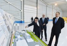 Президент Азербайджана принял участие  в открытии гипсового завода "Yeni Ağdağ" (ФОТО)