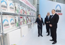 Президент Азербайджана принял участие  в открытии гипсового завода "Yeni Ağdağ" (ФОТО)