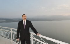 President Ilham Aliyev inaugurates Tovuzchay water reservoir