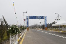 Президент Ильхам Алиев принял участие в открытии автодороги в Товузе (ФОТО)