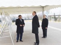Президент Ильхам Алиев принял участие в открытии автодороги в Товузе (ФОТО)