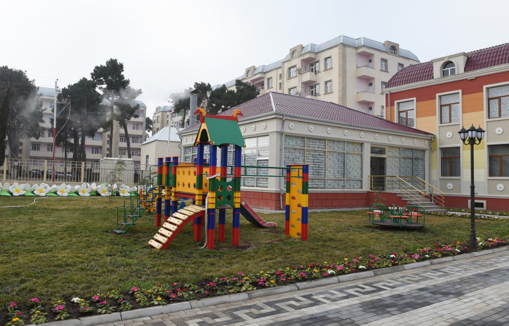 President Aliyev attends opening of Tovuz city orphanage-kindergarten