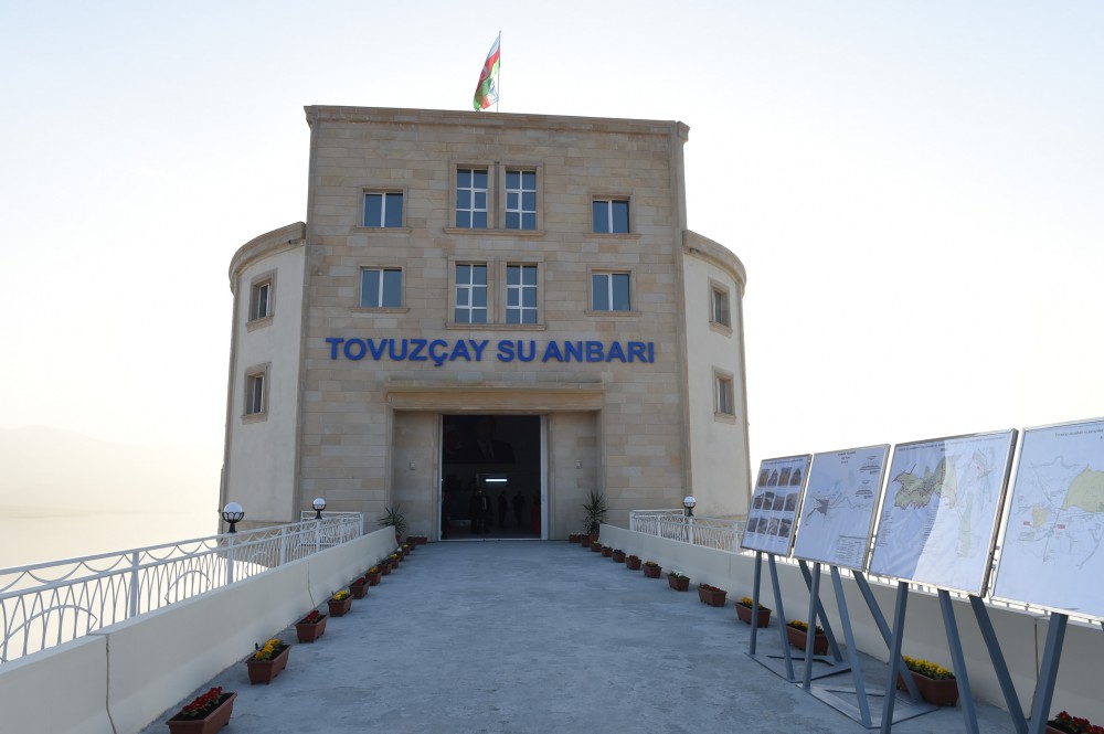 President Ilham Aliyev inaugurates Tovuzchay water reservoir