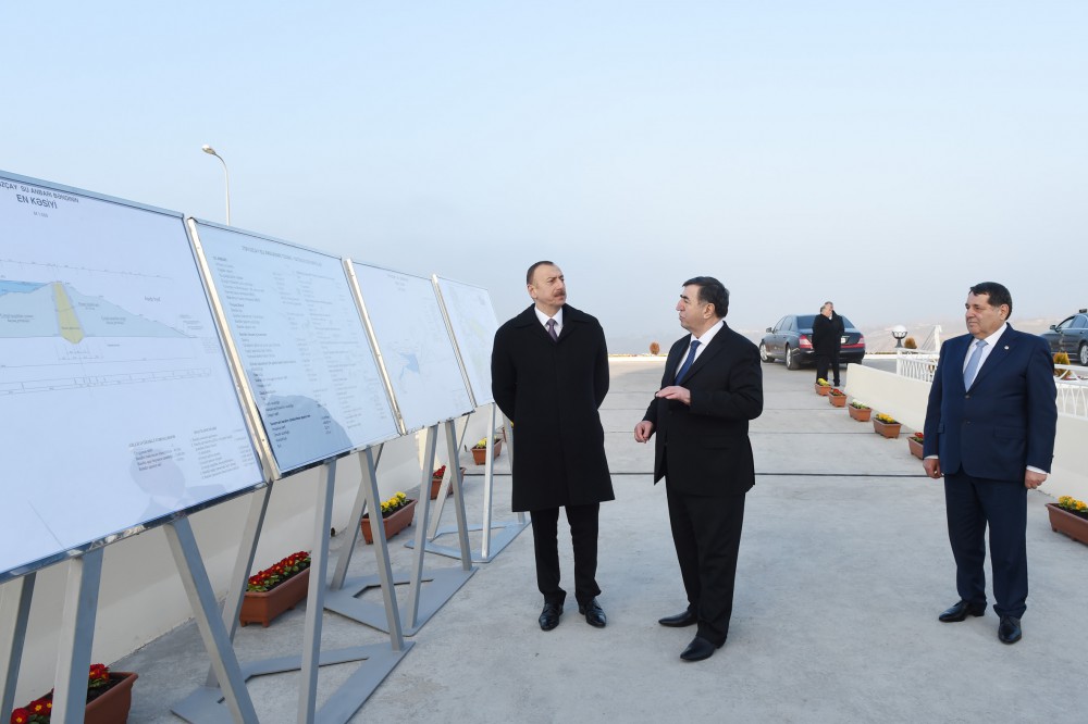 President Ilham Aliyev inaugurates Tovuzchay water reservoir